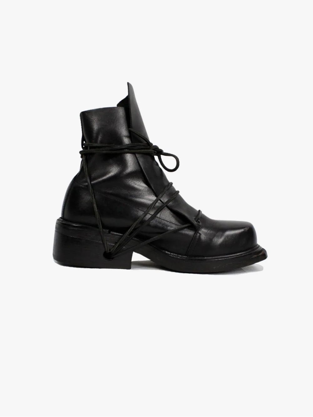 Black Lace-Up Women's Boots